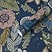 Safiyya Blue Boho Wallpaper Peel and Stick Vintage Floral Contact Paper Dark Botanical Flowers Wall Paper Modern Self Adhesive Removable Wallpaper for Bedroom Bathroom Vinyl Roll 78.7