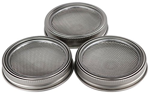 3 Pack Mjl Curved Rust Proof Sprouting Lids And Bands For Wide Mouth Mason Jars #TOP6