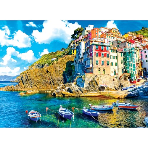 RoseArt - Kodak Premium - Cinque Terre Riomaggiore Village Italy - 1500 Piece Jigsaw Puzzle for Adults