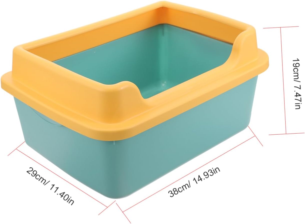 1set Semi-Enclosed Cat Litter Box for Shovel Low Entry Travel Litter Box for Easy Cleaning and Prevention for Home Use