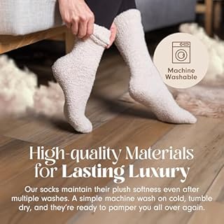 Unboxme Gifts Warm & Cozy Ultra-Luxe Cloud Socks for Women & Men - Super Soft Luxurious Sleep Socks Birthday Gift