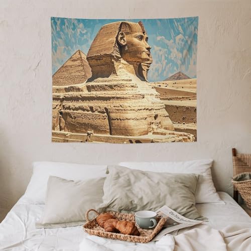 Tapisserie murale Sphinx facile a accrocher pour masquer un mur abime - 7