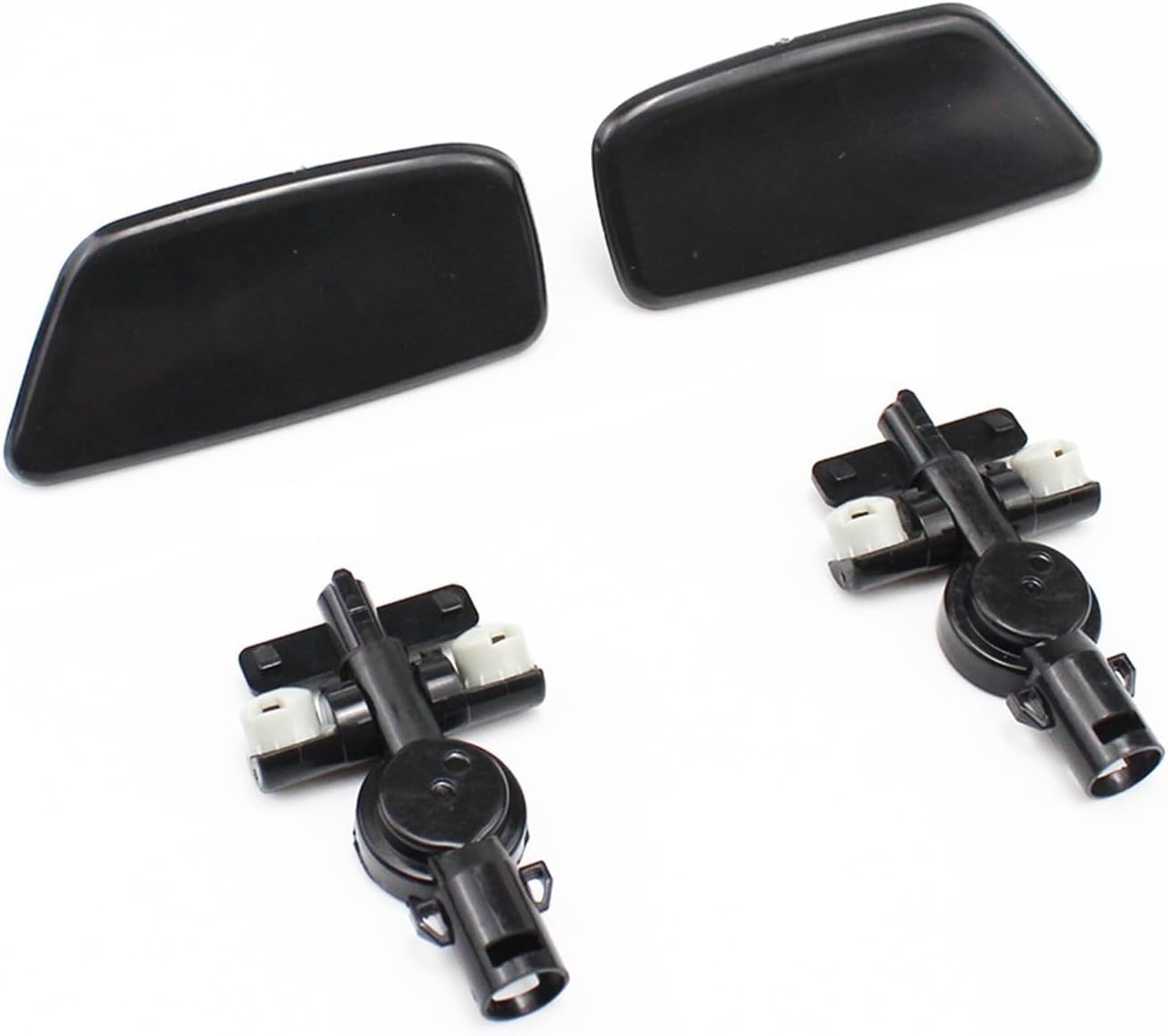 Car Headlight Cleaning Spray Cover Front Bumper Headlight Water Spray Nozzle Cover Headlamp Washer Nozzle Cap with Holder for Subaru for Forester 2009-2012