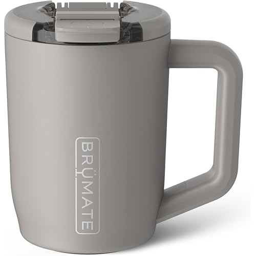 BrüMate Müv - 15oz 100% Leak Proof Insulated Coffee Mug with Handle & Lid - Stainless Steel Coffee Travel Mug - Double Walled Coffee Cup (Mocha)