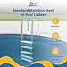 Blue Wave NE122SS Stainless Steel In-Pool Ladder,Silver/white
