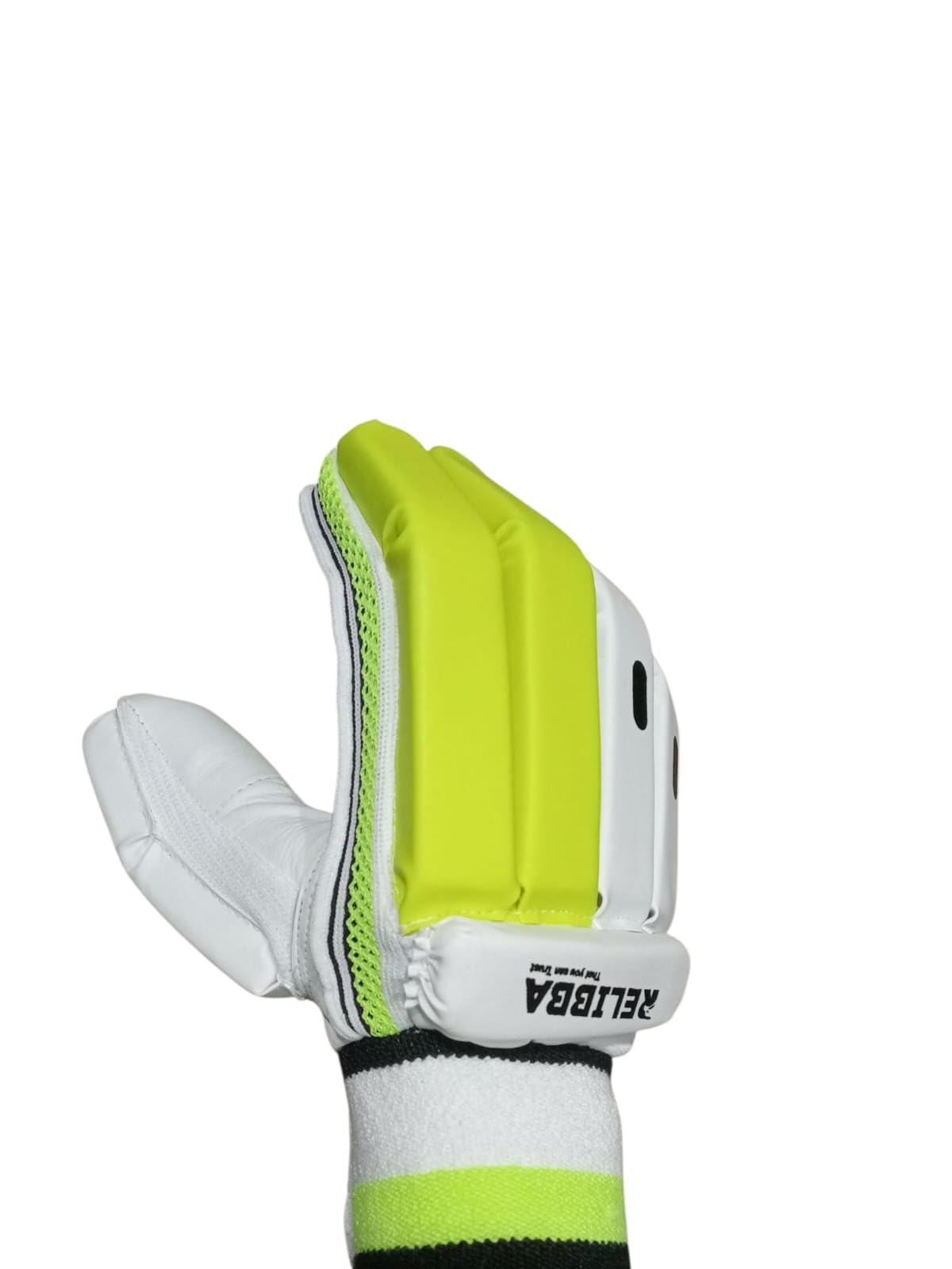 Leather Cricket Batting Gloves, Mens Right Hand (Green)-image-0