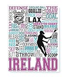Lacrosse Typography Personalized Print - PrintChicks Girls Sport Art Decor Poster Team Gift