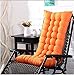 QTWW pogrubiona jednoczęściowa podkładka na krzesło nieślizgająca się poduszka na fotel z wysokim oparciem poduszki na fotel bujany na patio meble rattanowe poduszka na krzesło - pomarańczowa 110 x 40 cm (43 x 16 cali)