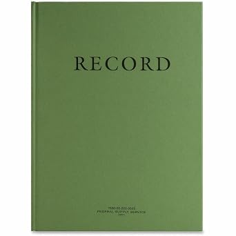 United Book Press UBP753002223525 Military Log Book for Recording Memorandum, Green, 8" Width, 10.5" Length