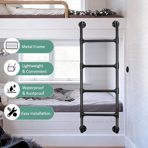 300cm Industrial Egress Ladder for Bunk Beds, Dorms, and Narrow Spaces - 300LBS Capacity, Easy Installation, Perfect for Windows and Warehouses
