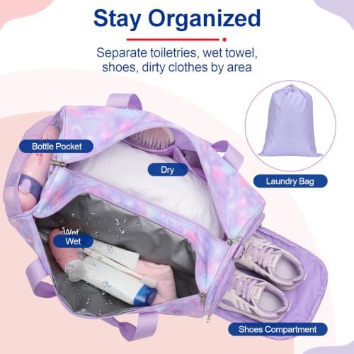 Image of Bagseri Dance Bag for Girls - Large Kids Duffle Bag for Travel