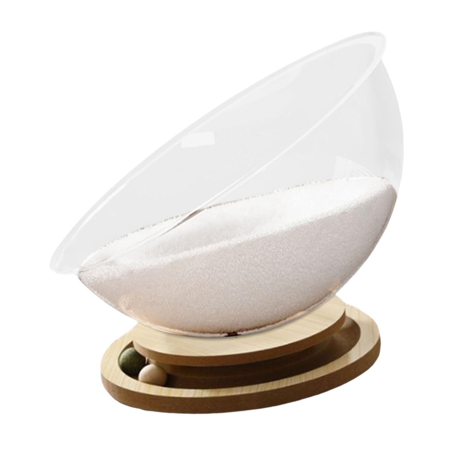 Hamaca espacial para gatos de madera con cúpula transparente de alta resistencia