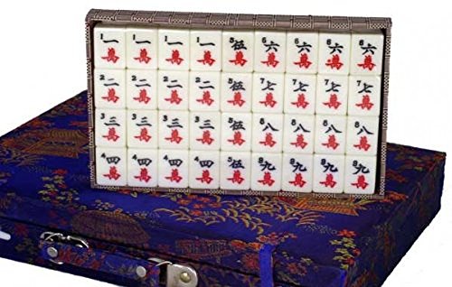 Asian Home Chinese Mahjong Game Set with Silk Carrying Case LG - Thumbnail 2