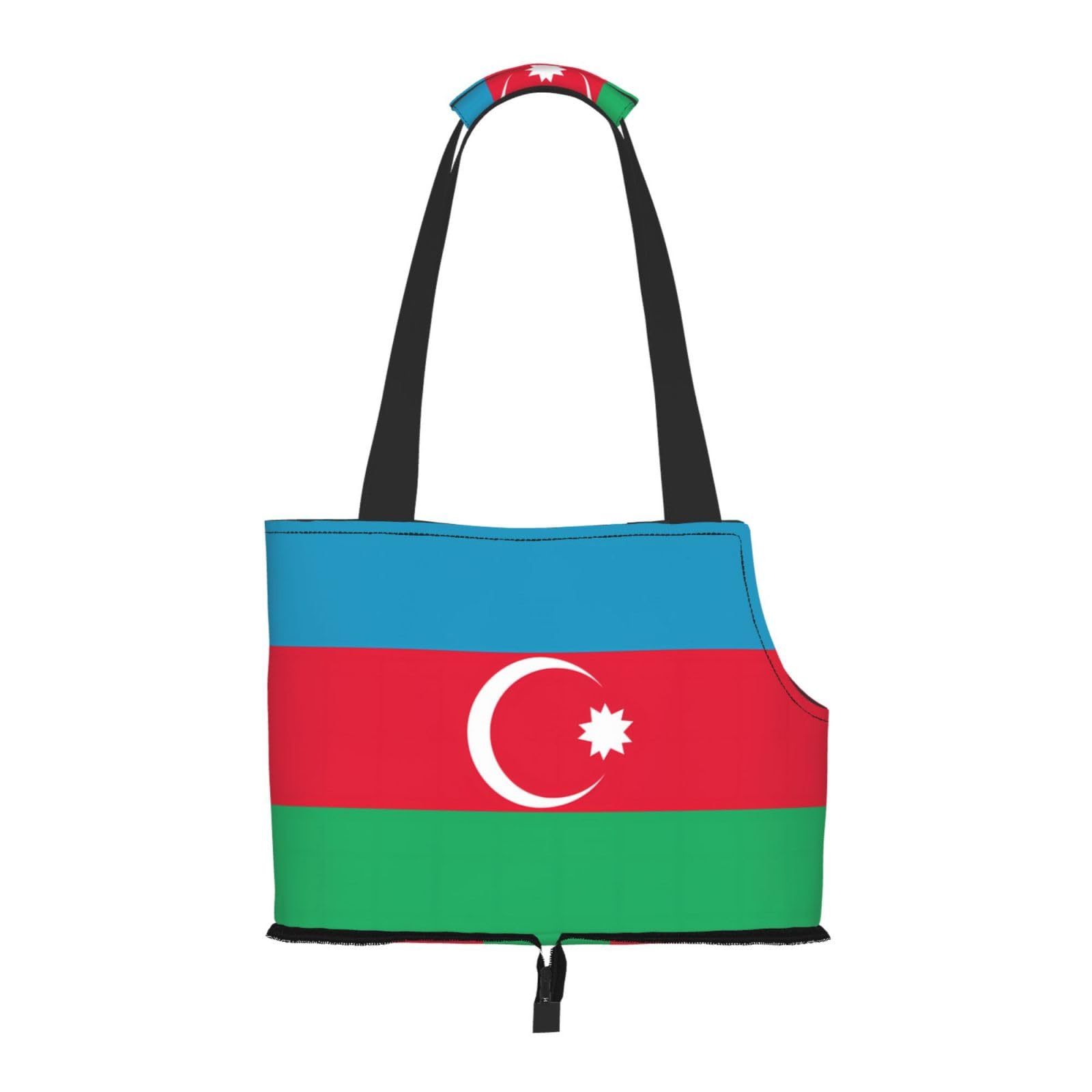 Flag of Azerbaijan Pet Tote Bag - Waterproof and Wear-Resistant Portable Shoulder Bag for Small Dogs and Puppies