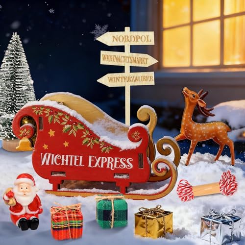 xinrongda Wichtel Set Zubehör Weihnachten Komplett, 12 Stück...