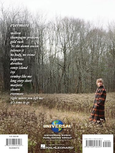 taylor swift - evermore pianovocalguitar songbook  17 songs from the album arranged  sheet music for beginners and advanced players  music book for students teachers and fans