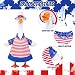 4th of July Porch Goose Outfit for 23 Inch Cement Lawn Goose Statue Summer Patriotic Memorial Day Goose Costume for Garden Patio Independence Day Anniversary Decor
