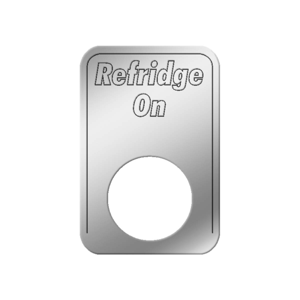 GG Grand General 68557 Stainless Steel Refrigerator On Switch Plate for Kenworth