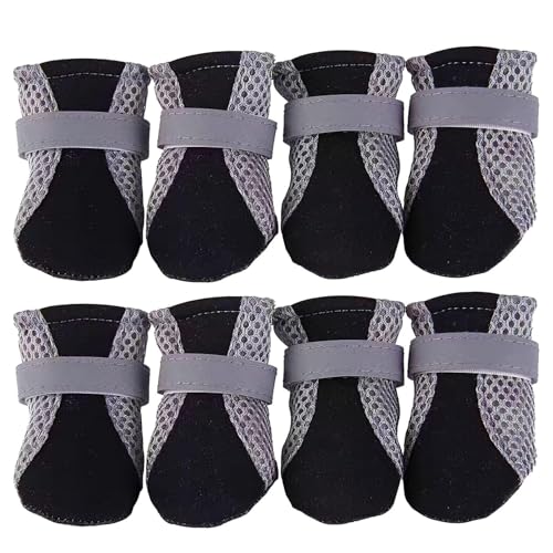 OVDGWC 8 Zapatos De Malla para Perros, Zapatos De Mascotas Transpirables Y Sin Ventas, Cubierta De Protección De Protección para Patas para Perros, Decoración De Ropa De Mascotas