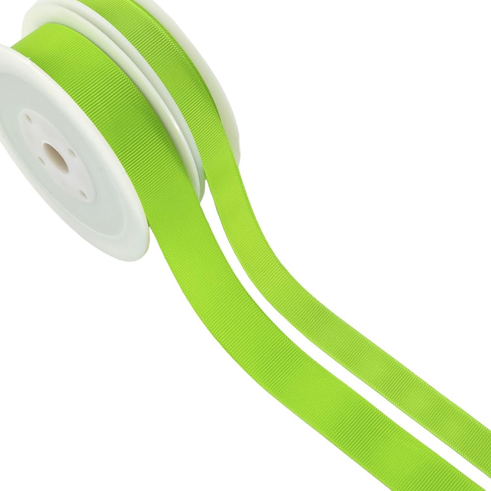 Crafty Capers Spring Green | 16Mm Grosgrain Ribbon | 20M Reel | For Crafts & Cracker Making