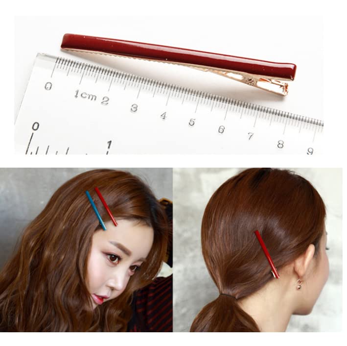 HLLMX 7 PCS Alligator Hair Clips - Duckbill Hair Pins, Duck Teeth Hair Barrettes, Alloy Bobby Pins in Solid Colors for Women and Girls - Image 2