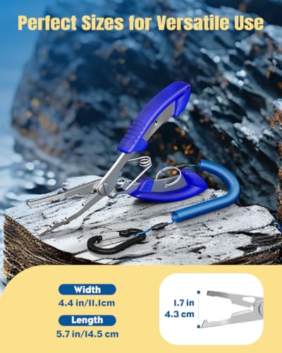Image of Pawfly 250 Pcs Split Rings and Split Ring Pliers Kit for Fishing | 5 Sizes Fishing Split Rings & Fishing Pliers, Fishing Lure Connectors, Stainless Steel Split Rings for Saltwater & Freshwater