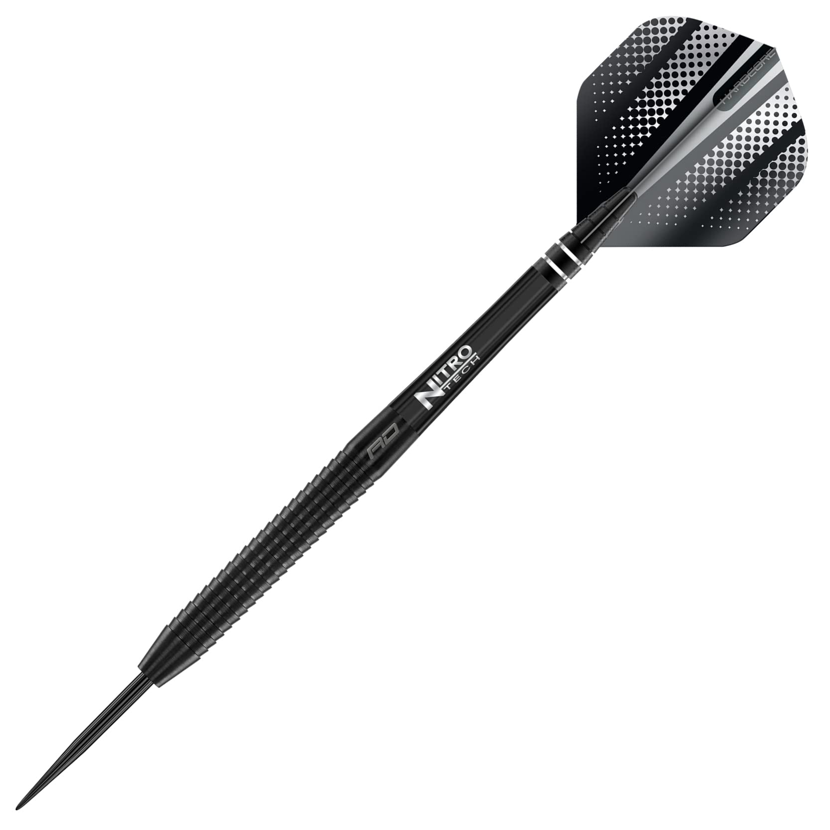 RED DRAGON Dardos de tungsteno Razor Edge Black 28g con Plumas y vástagos