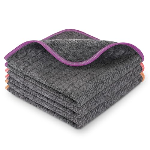 Lavandola® 3X Mikrofasertücher für Ihren Haushalt - 30x30cm - extrem saugstark und schonend weich Dank 380 GSM - fusselfreie Reinigungstücher für Haushalt...