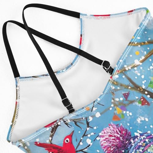 CHIFIGNO Winter Cute Penguin Toddler Swimsuit Girl One Piece, Spaghetti Straps, Cross Back Design, Ages 3T4