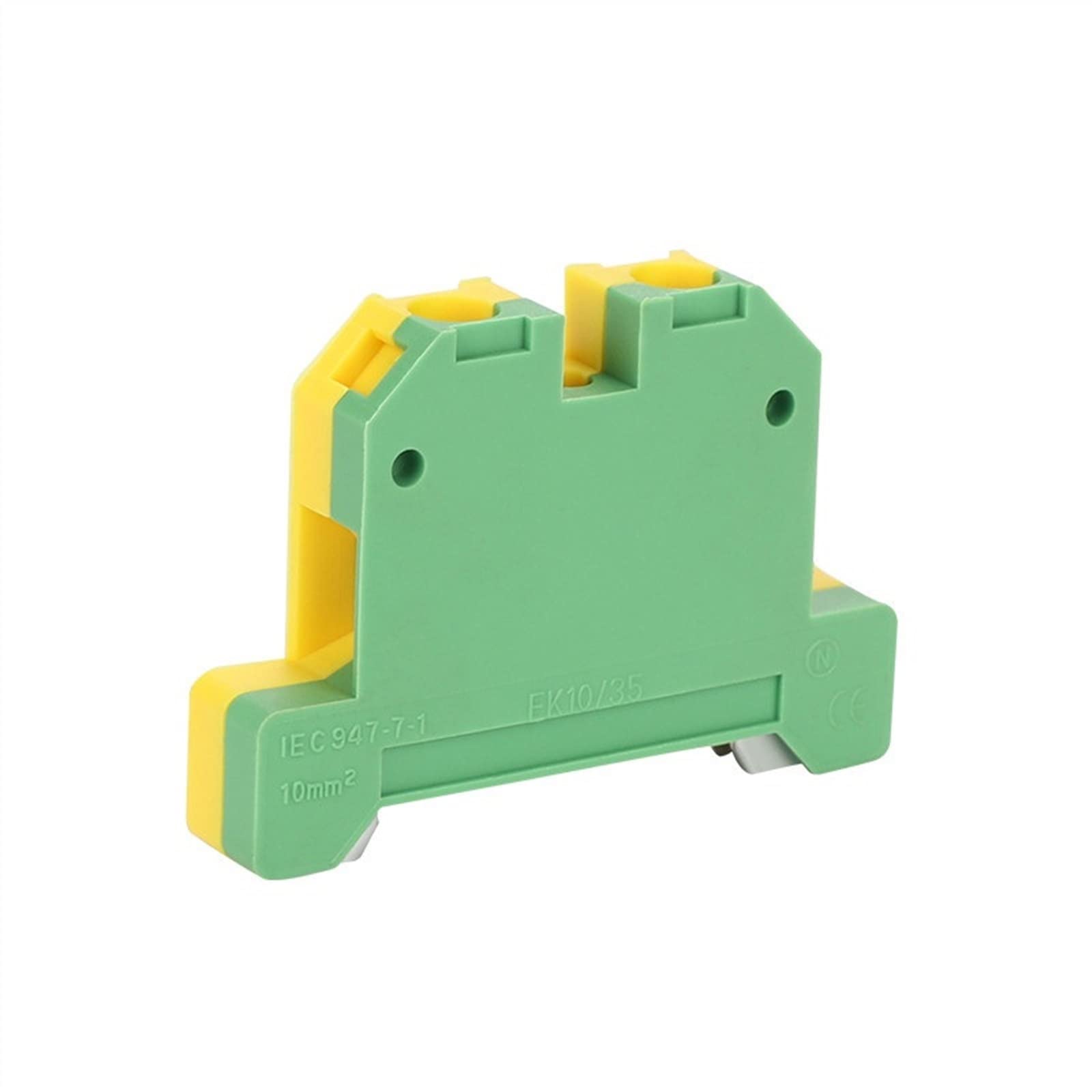 10Pcs EK10/35 Screw Grounding Connection Earth Terminals SAK 10 mm² Wire Electrical Connector DIN Rail Terminal Block EK 10/35
