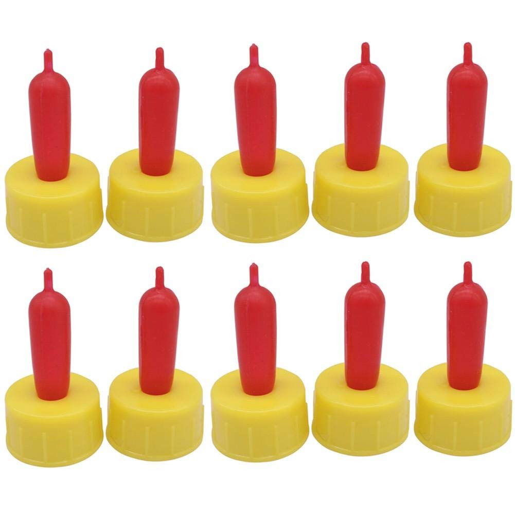 Bontannd 10Pcs Lamb Teat Feeder Bottle Topper Feeding Milk Drinking For Sheep Goat Pup Dog