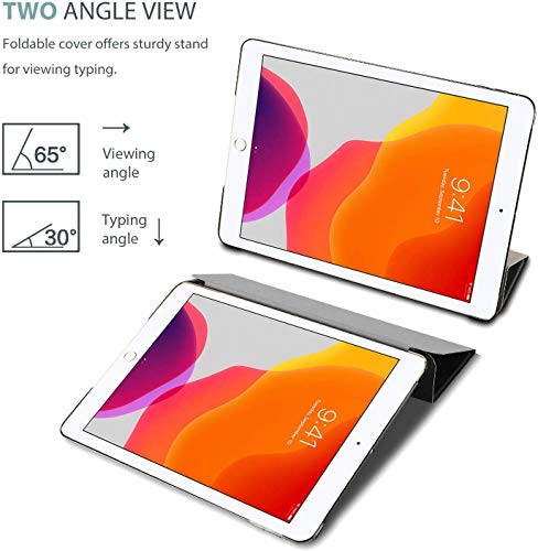 Image of MOCA Case for iPad 9 9th 8 8th 7 7th Generation 10.2 inch inch 2021 2020 2019 Launch A2603 A2604 A2605 A2270 A2428 A2429 A2430 A2197 A2198 A2200 iPad Smart Flip Cover Case (Black)