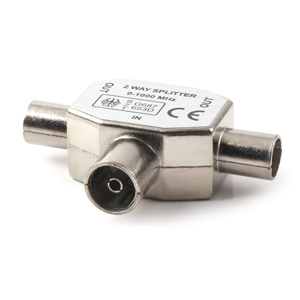 Adattatore Cavo Antenna Tv 2 Pezzi Spina Connettore Coassiale Diritto Femmina Per Antenna TV Partitore Antenna TV - Foto 7