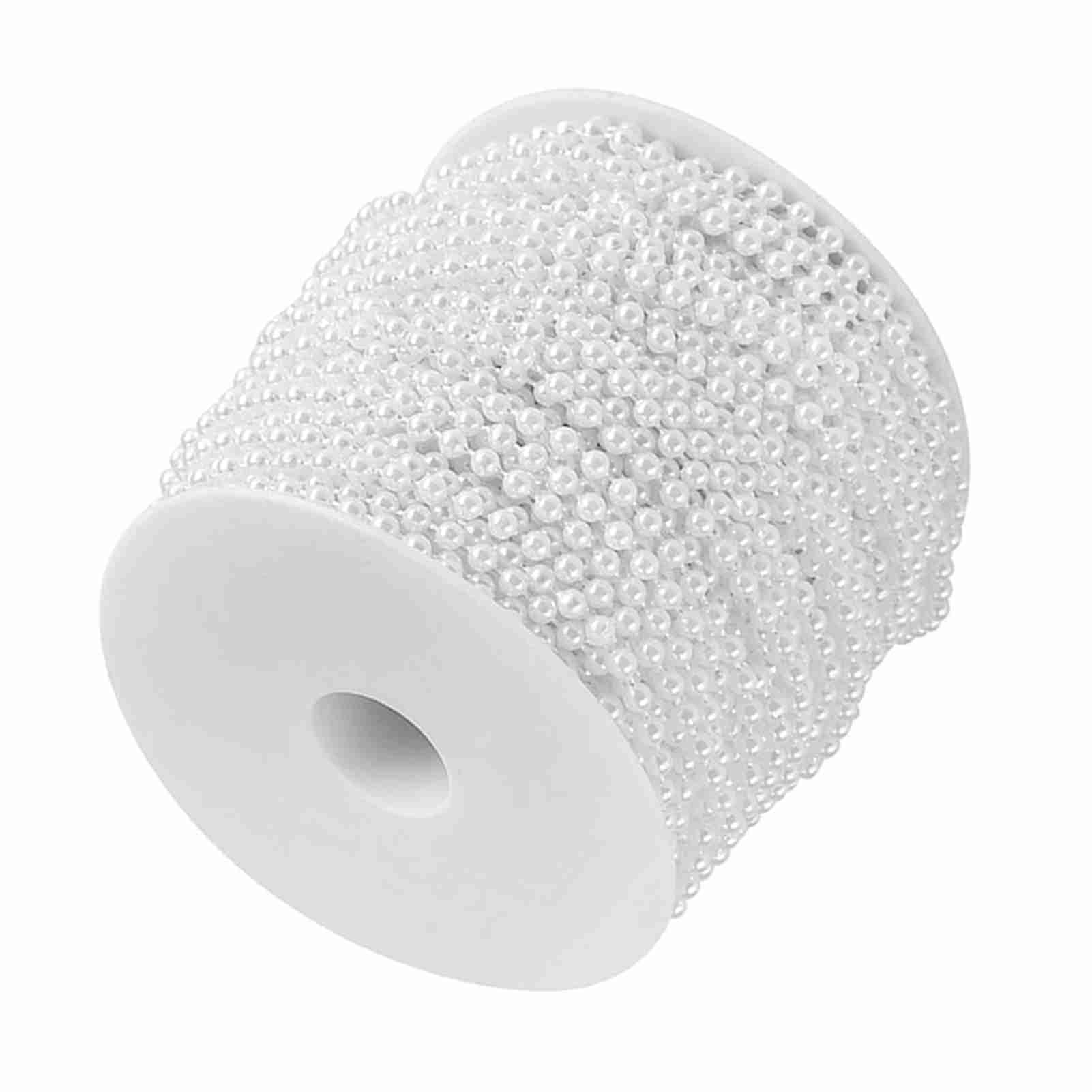 Ejoyous Künstliche Perlenkette, 40 M 4 Mm Schneidbar (WHITE)