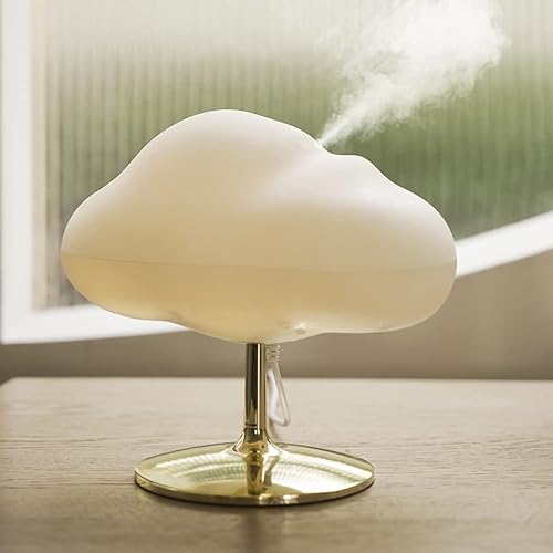 Humidificador de nube de lluvia con lámpara de mesa LED colorida humidificador ultrasónico de niebla fría para dormitorio luz nocturna