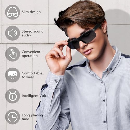Gaxabi M6 Smart Glasses, Polarized Bluetooth Sunglasses thumb #3
