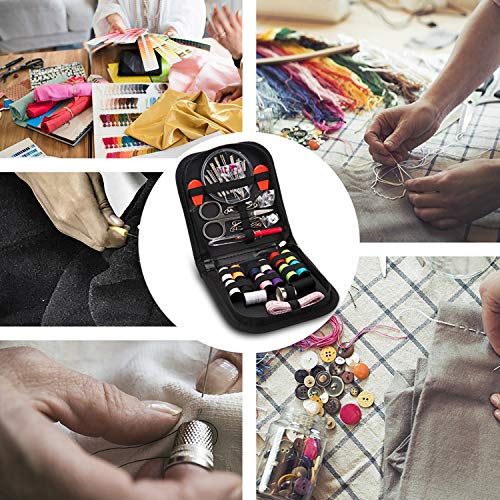 Image of Sewing Kit, Sewing Kits for Adults, OKOM 68Pcs Thread for Sewing, Sewing Supplies, Sew Kit for Home,Traveler,Small Mini, Basic, Beginner, DIY, Needle and Thread Kit, Gift for Mother and Grandma