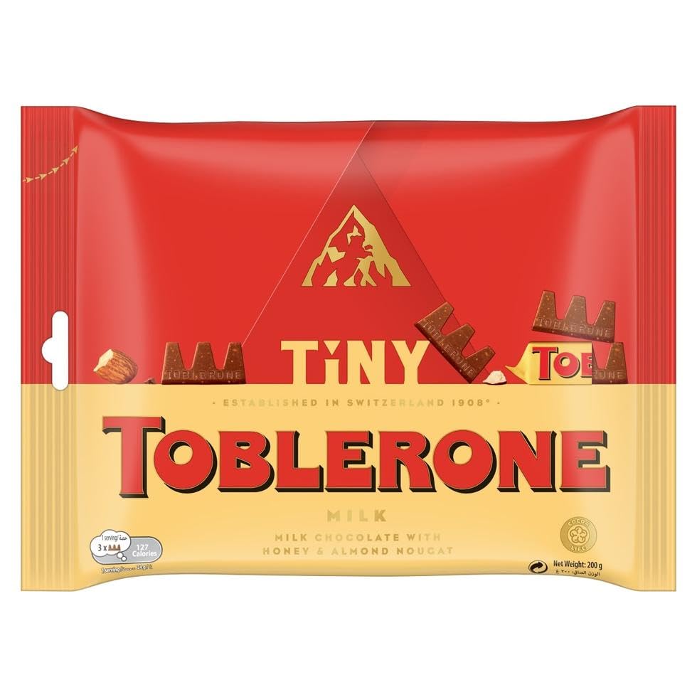 Toblerone Tiny Milk Chocolate With Honey & Almond Nougat Bar New Edition Packet, 200Gram (Imported) (B0CW32PPRD) Amazon Price History, Amazon Price Tracker