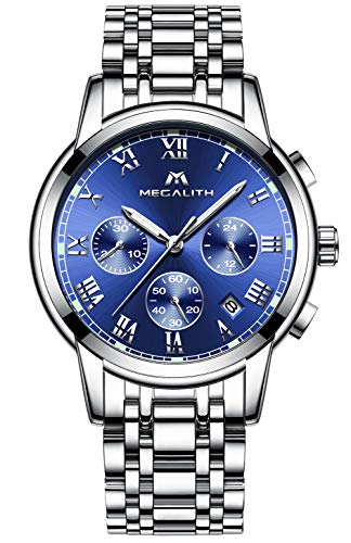 Preisvergleich Produktbild Herren Uhr Männer Militär Chronographen Edelstahl Wasserdicht Armbanduhren Mann Designer Sport Business Dress Datum Analog Uhren