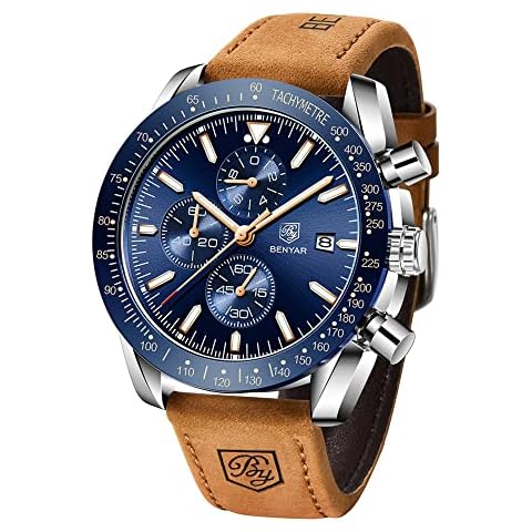 BY BENYAR Reloj Hombre Impermeable Cronógrafo Cover