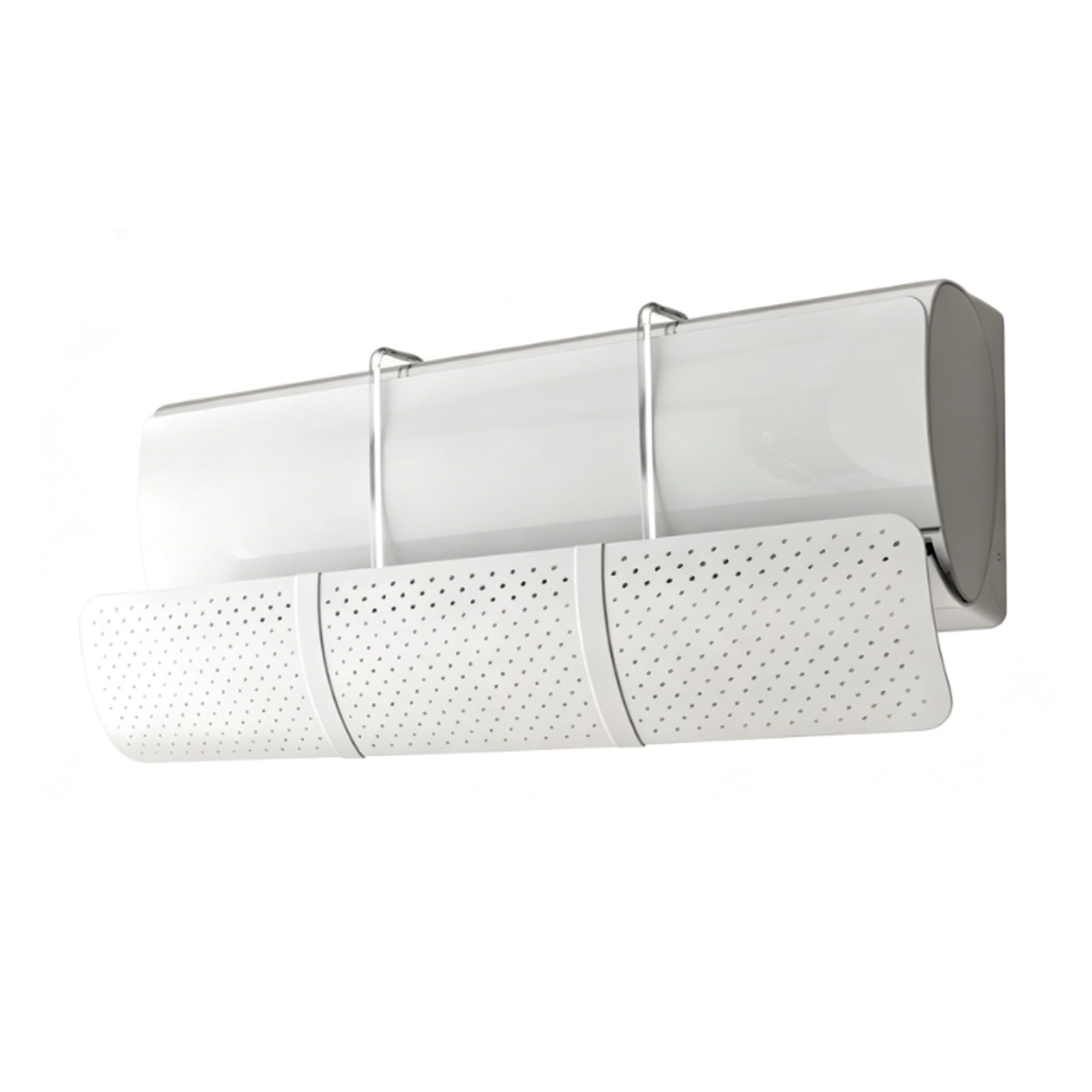 Zllpigls White Adjustable Split Air Vent Deflector, Telescopic Perforated Draft Blocker, Dual-Color Vent Shield With Filter, For Air Vents, Walls, And Ceilings(White)
