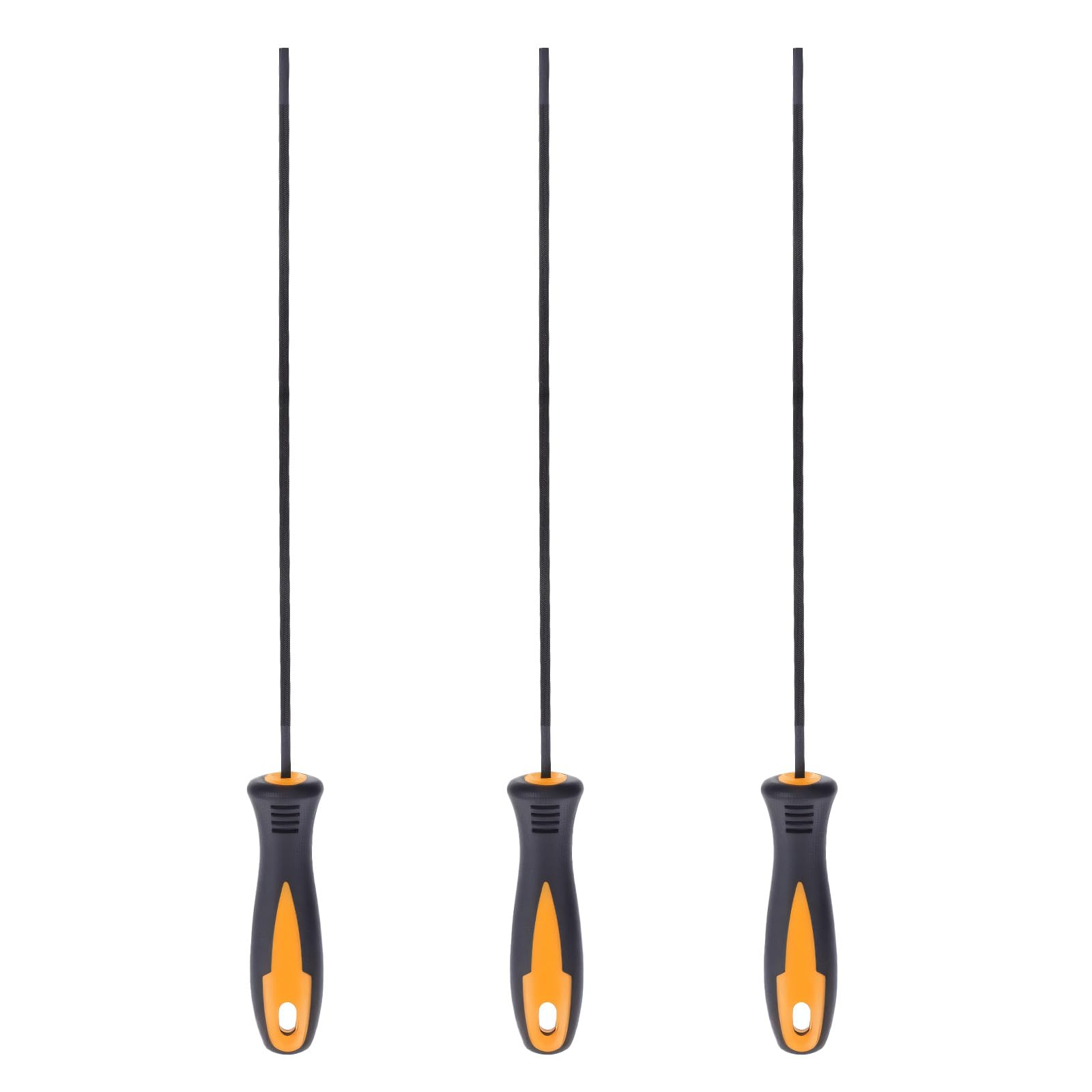 Lot de 3 limes à tronçonneuse rondes de 3,2 mm pour affûtage et meulage