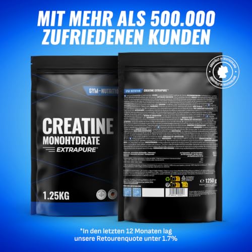 Creatin Monohydrat Pulver – 1,25 kg (1250g) - Ultra Rein – Ansicht 3