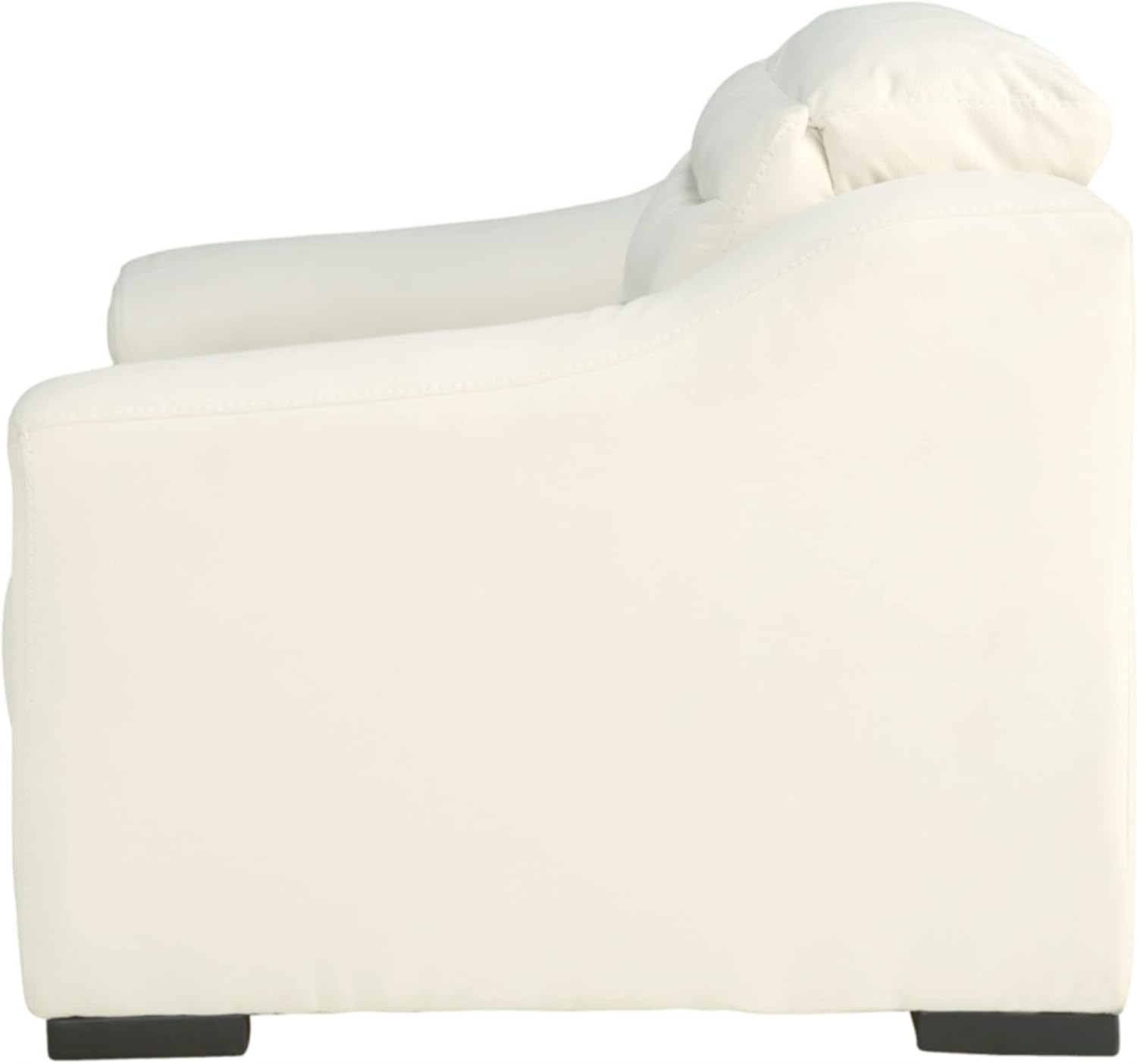 White Faux Leather Contemporary Recliner with Adjustable Headrest