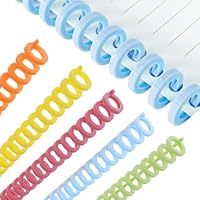 10 Stück Kunststoff-Bindekämme,Fünf Farben Spiralbindung,30 Schlaufen Teilung 10 mm Bindekämme,für Notizbuch Sammelalbum (Hellorange, Gelb, Hellgrün, Hellblau, Hellrosa)