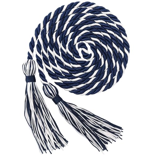Image of GraduationMall Graduation Honor Cord 68 inch NavyWhite