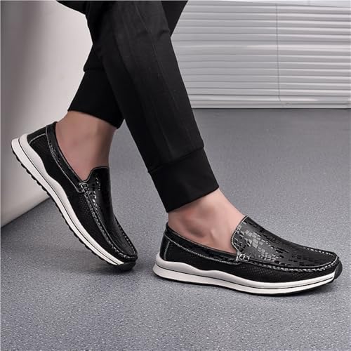 Men's Loafers Shoes Round Toe Breathable Lightweight Flexible Comfortable Walking Slip-ons for Traveling Driving Office and Work2