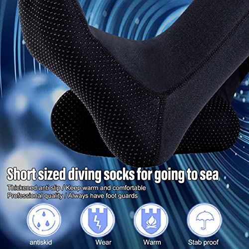 3mm Neoprene Dive Socks Breathable Stretchy Slip Diving Wetsuit Socks for Women Men (S)