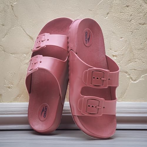 Image of ASIAN Femina-15 Women's Slippers | Ultra-Soft Cushion, Trendy Dual Buckle Design & Lightweight Slides for Girls | Perfect for Home, Travel, & Daily Comfort