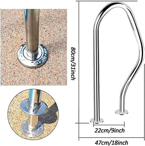 Barandal para piscina en acero inoxidable con base y accesorios miniatura 7
